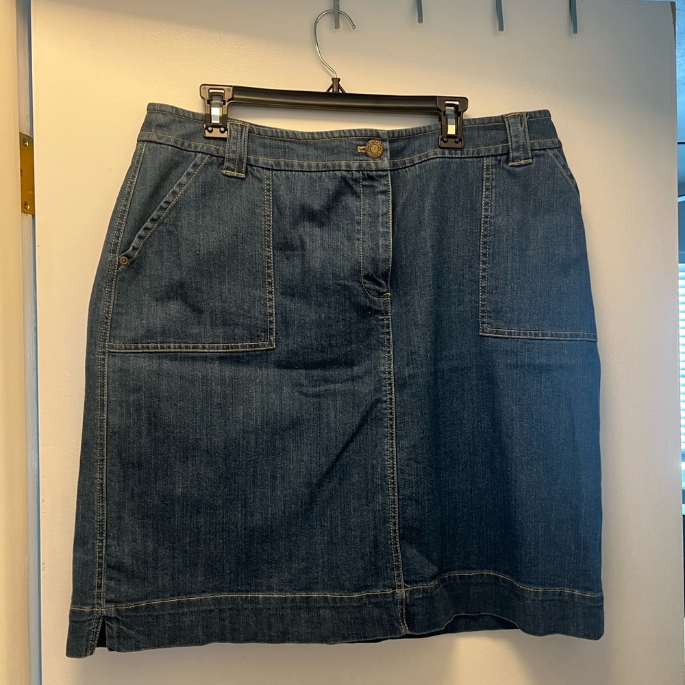 Classic Dark Blue Denim Skirt - Jones